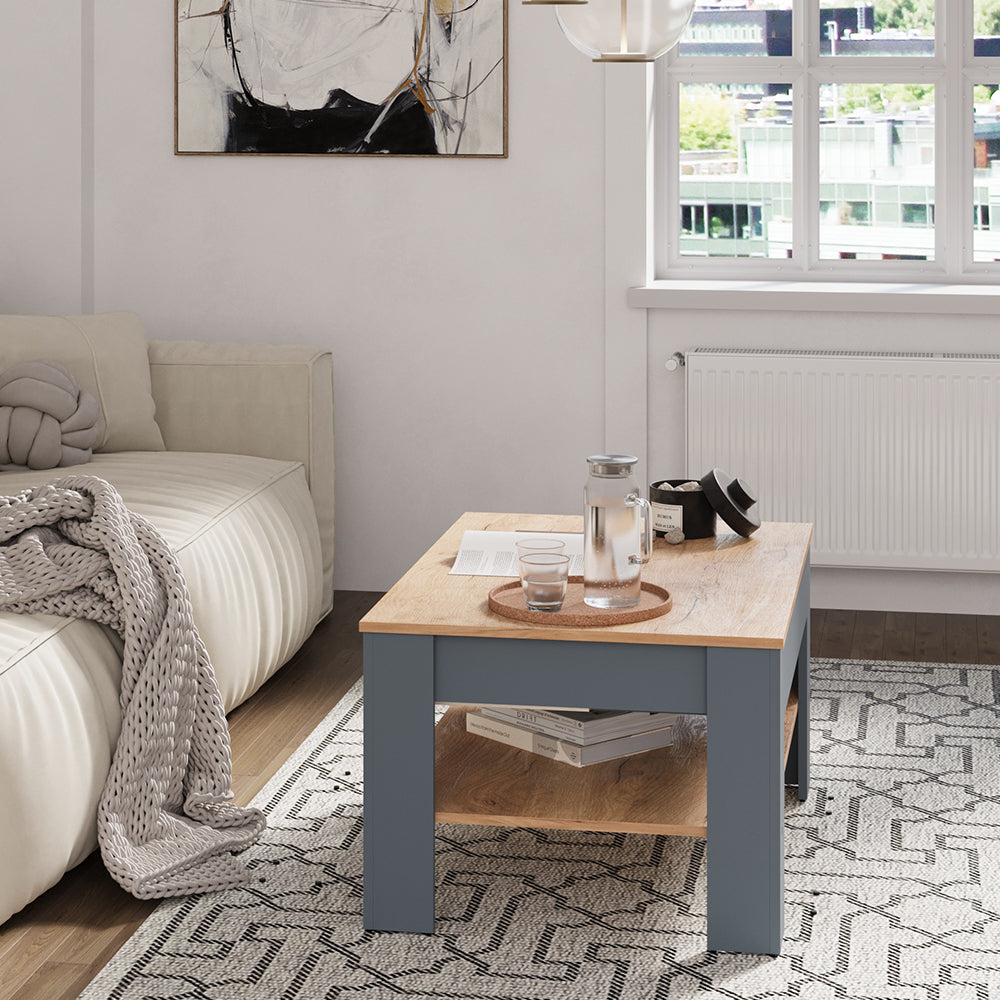 Vicco Tavolino Antracite/quercia dorata 92.2 x 65 cm