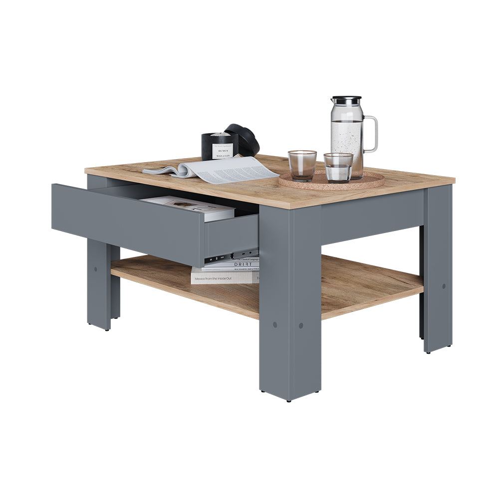 Vicco Tavolino Antracite/quercia dorata 92.2 x 65 cm