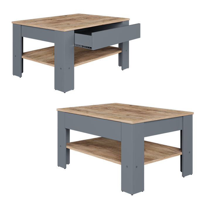 Vicco Tavolino Antracite/quercia dorata 92.2 x 65 cm