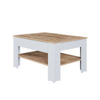 Vicco Tavolino Rovere bianco/dorato 92.2 x 65 cm