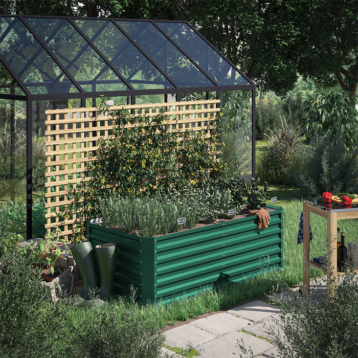 OK-Living Letto per orto rialzato Verde 180 x 90 cm