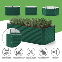 OK-Living Letto per orto rialzato Verde 180 x 90 cm