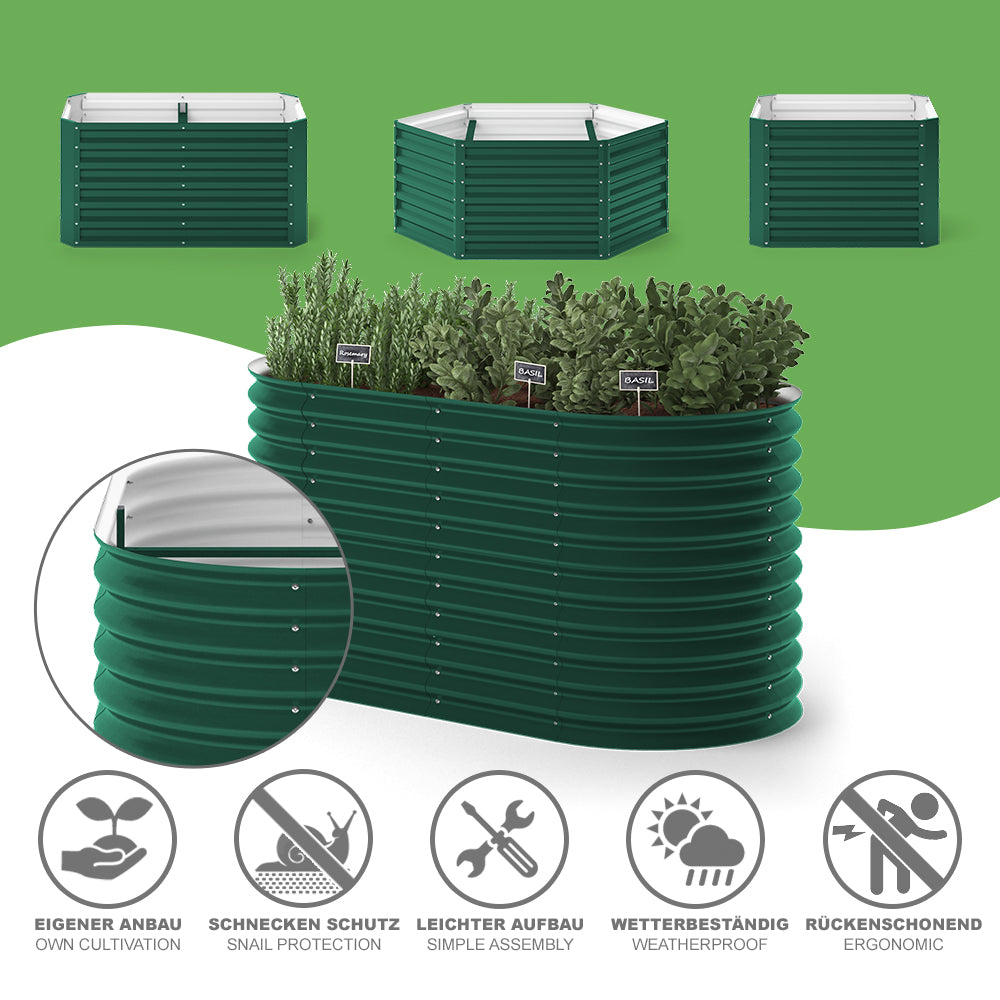 OK-Living Letto per orto rialzato Verde 160 x 80 cm