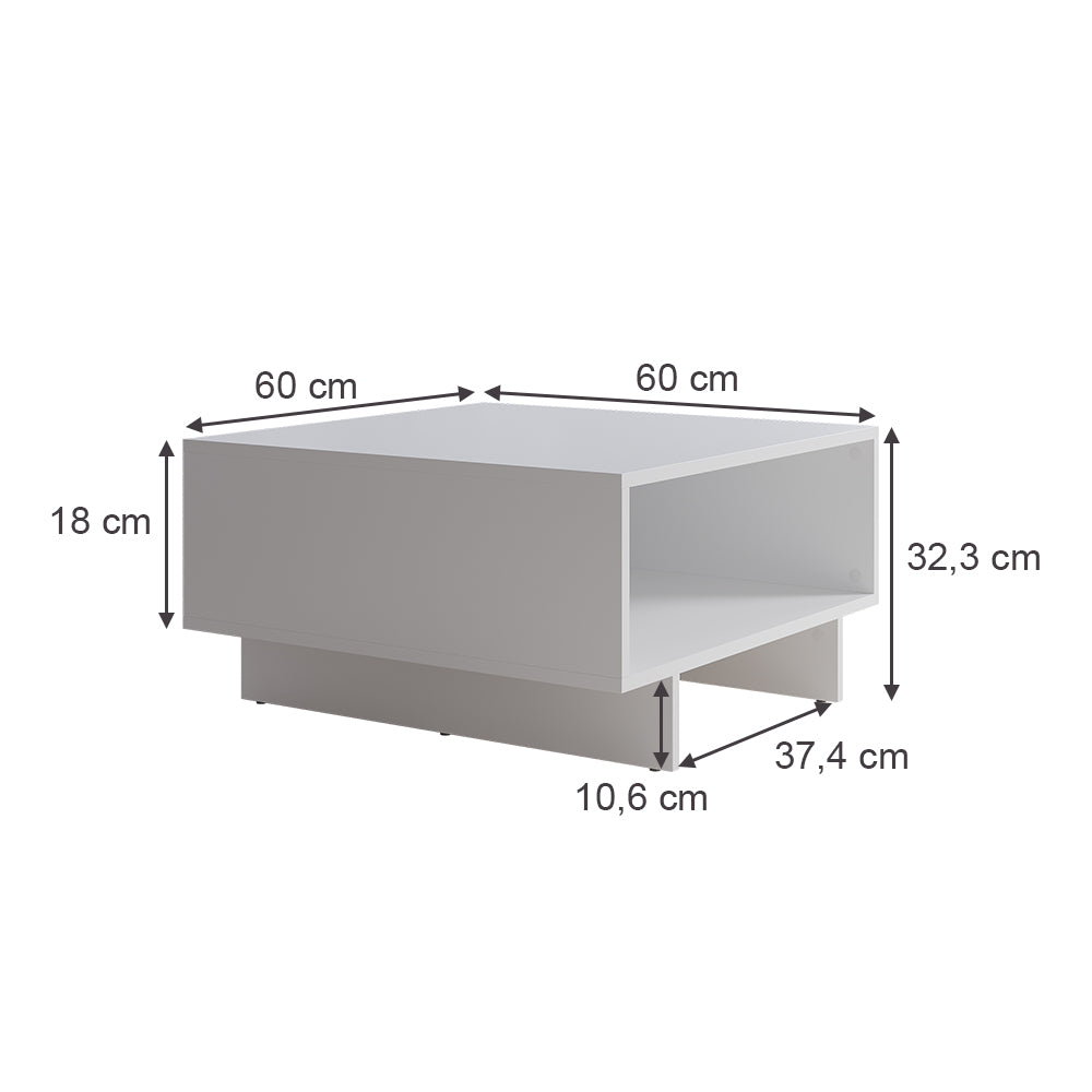 Vicco Tavolino da salotto Bianco 60 x 60 cm