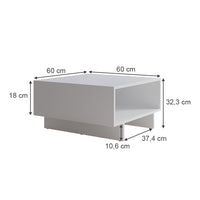Vicco Tavolino da salotto Bianco 60 x 60 cm