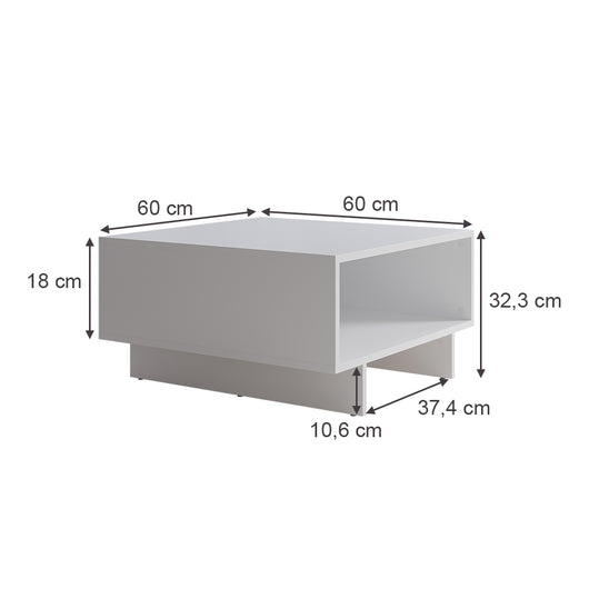 Vicco Tavolino da salotto Bianco 60 x 60 cm