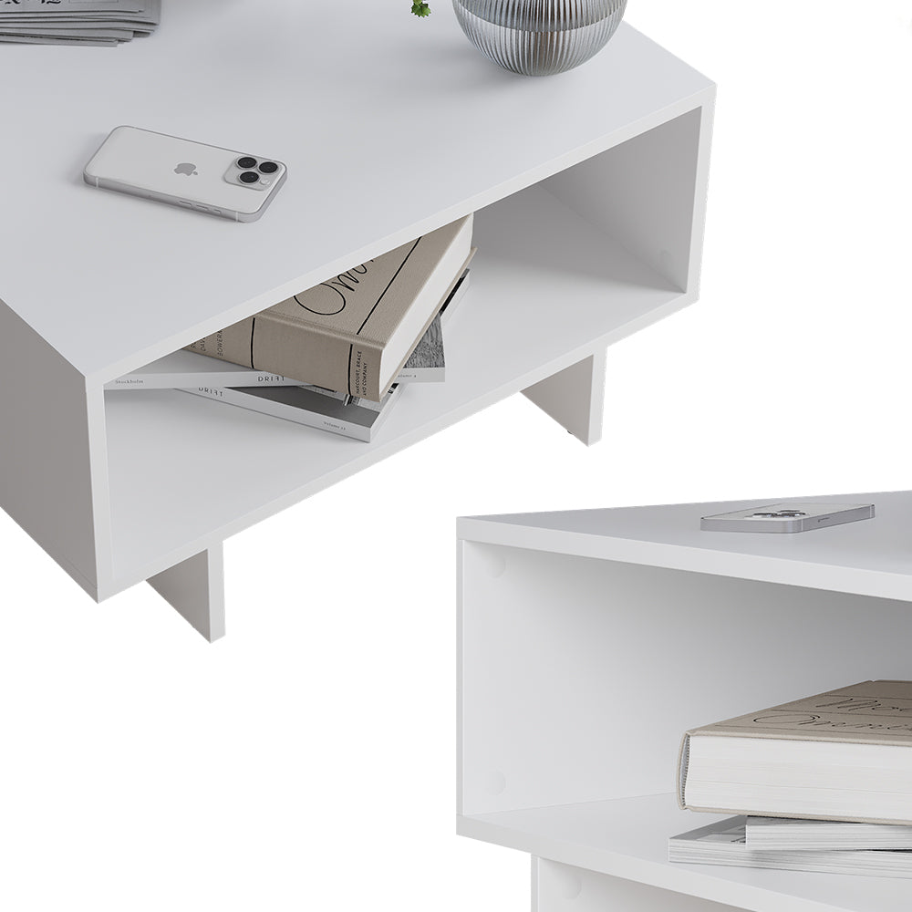 Vicco Tavolino da salotto Bianco 60 x 60 cm