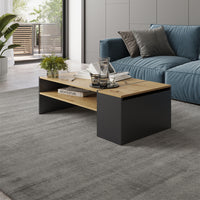 Vicco Tavolino da salotto Rovere artigianale/antracite 110 x 60 cm