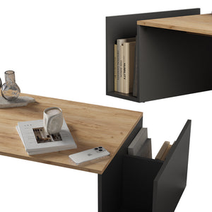 Vicco Tavolino Quercia dorata/antracite 100 x 50 cm