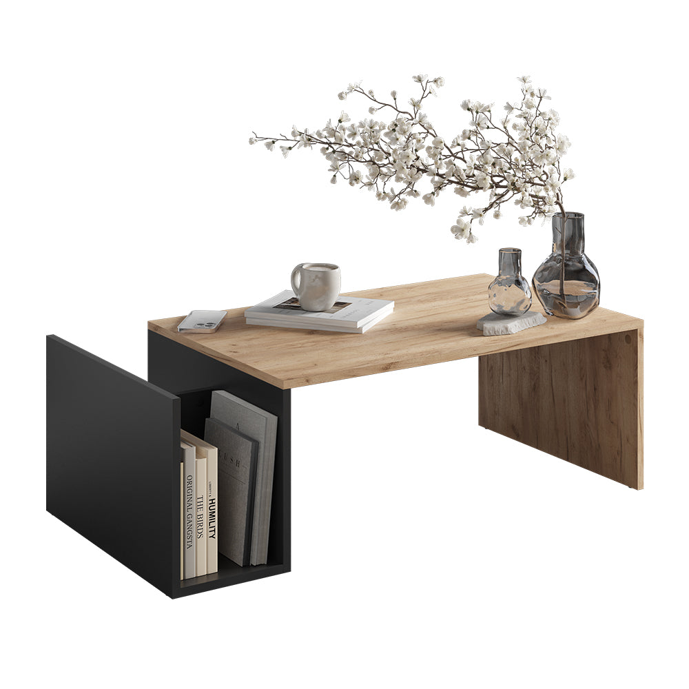 Vicco Tavolino Quercia dorata/antracite 100 x 50 cm