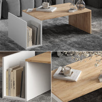 Vicco Tavolino Quercia dorata/bianco 100 x 50 cm