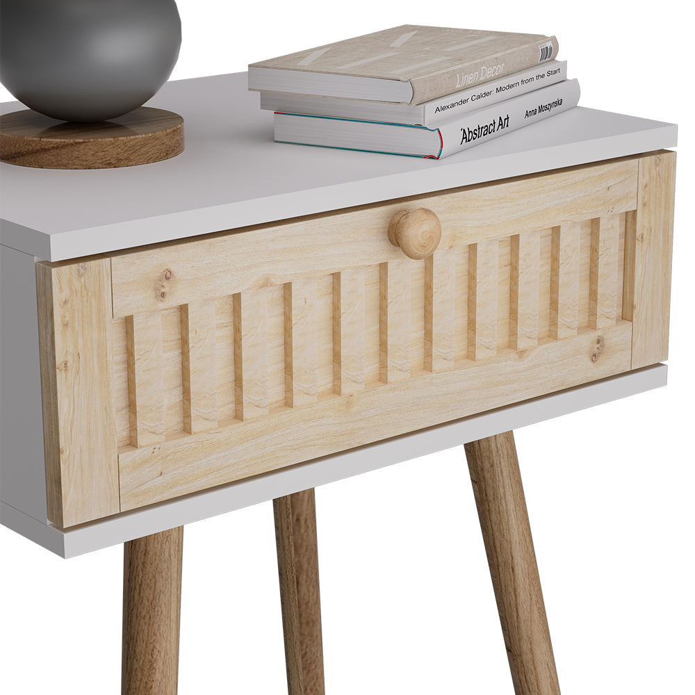 Vicco Comodino Bianco/pino 40 x 47 cm Set di 2