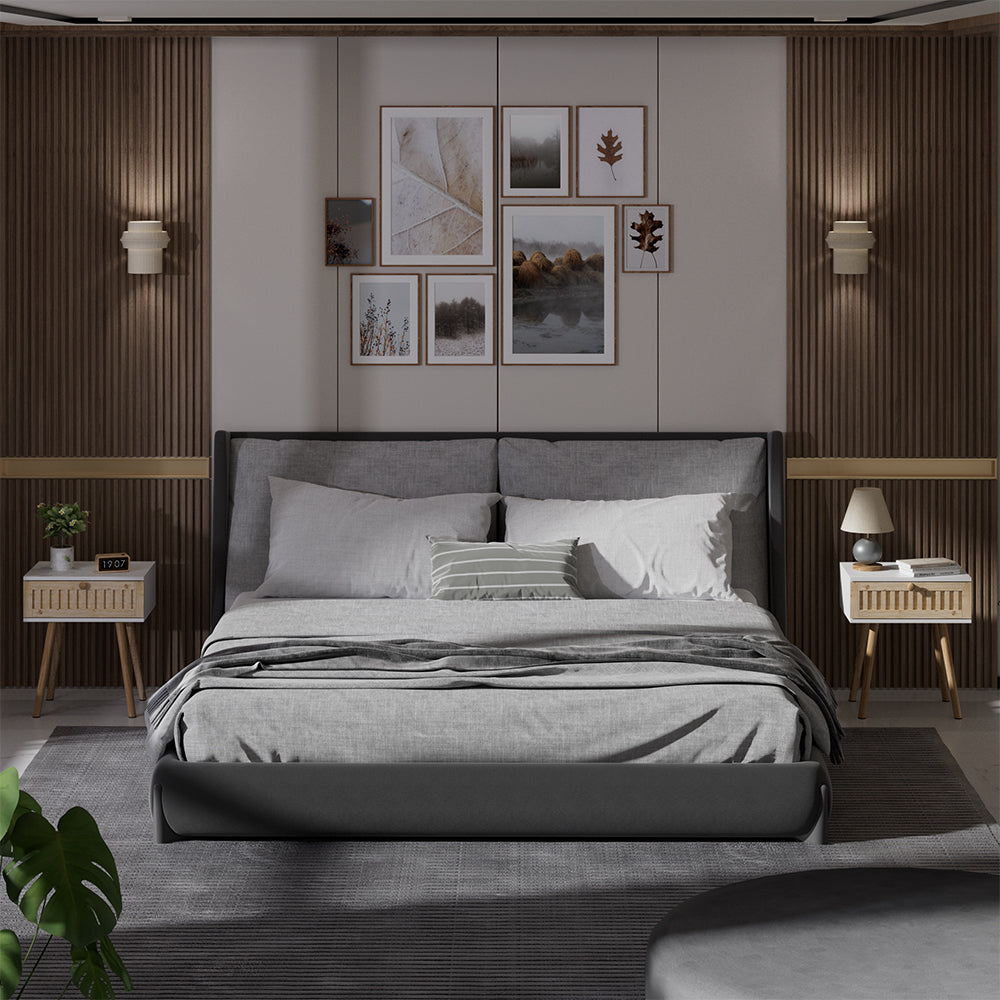 Vicco Comodino Bianco/pino 40 x 47 cm Set di 2