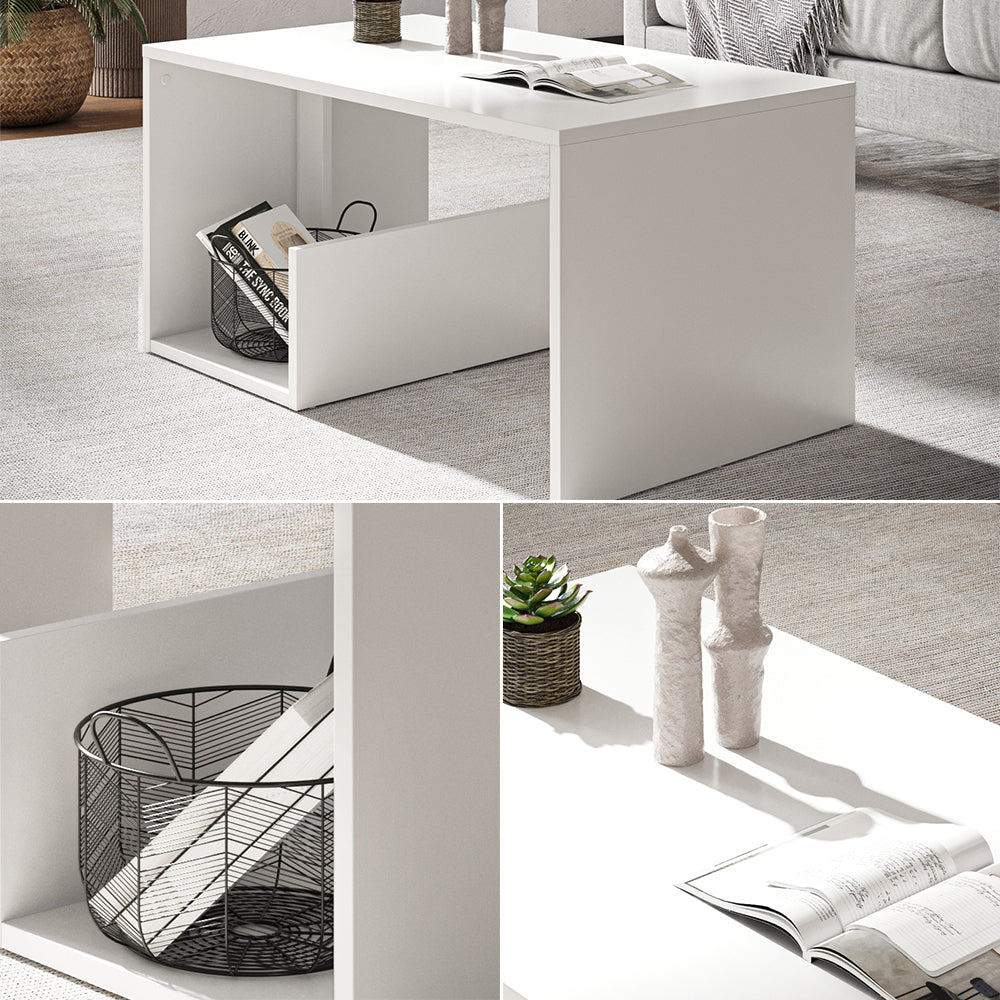 Vicco Tavolino Bianco 80 x 46.6 cm