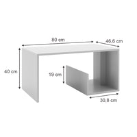 Vicco Tavolino Bianco 80 x 46.6 cm