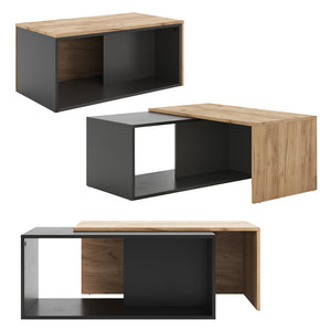 Vicco Tavolino da salotto Antracite/quercia dorata 90 x 48 cm