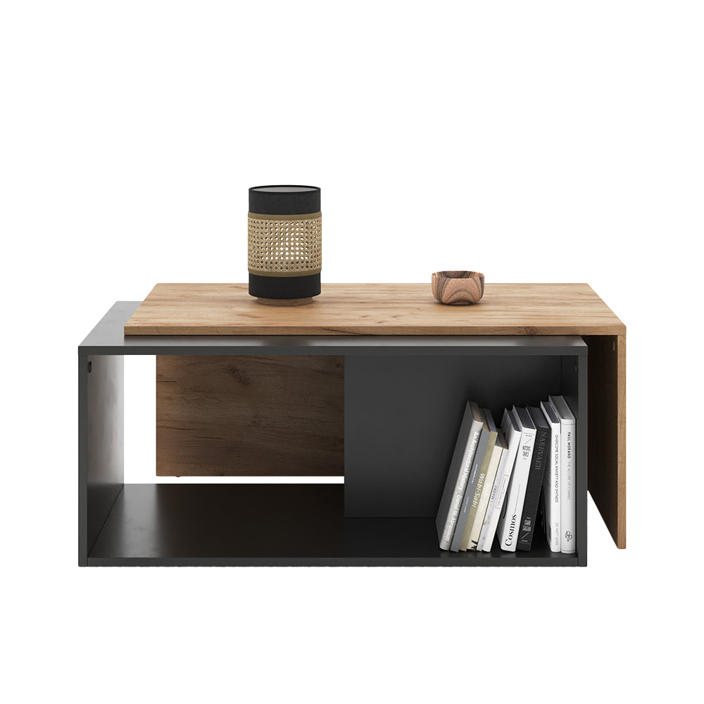 Vicco Tavolino da salotto Antracite/quercia dorata 90 x 48 cm