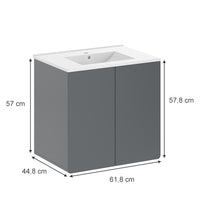 Vicco Mobiletto per lavabo Grigio