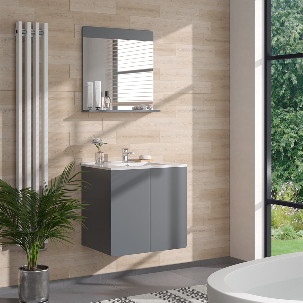 Vicco Mobiletto per lavabo Grigio