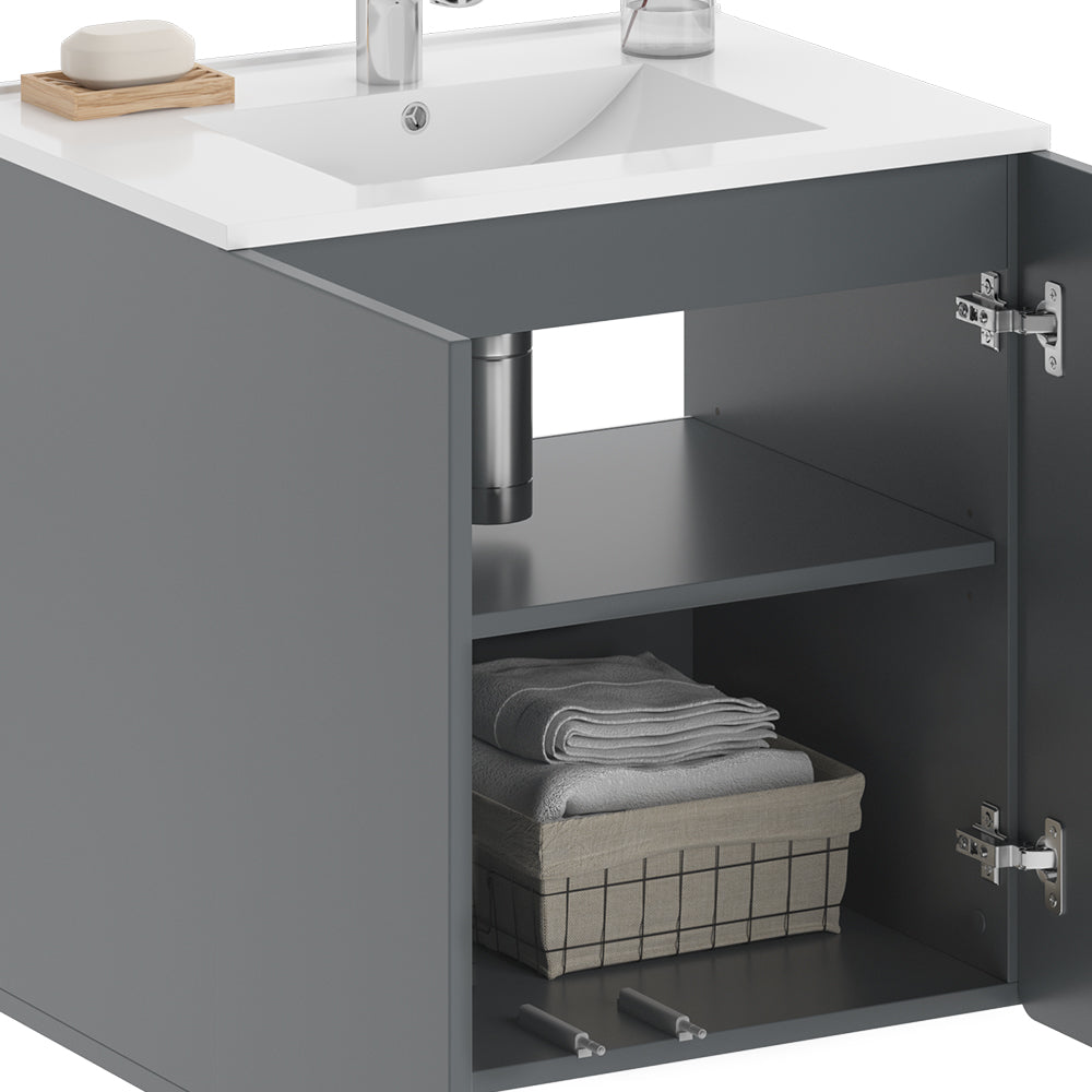 Vicco Mobiletto per lavabo Grigio