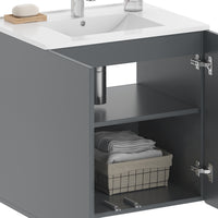 Vicco Mobiletto per lavabo Grigio