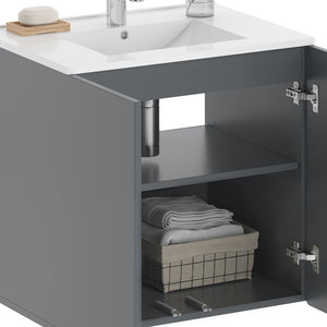 Vicco Mobiletto per lavabo Grigio