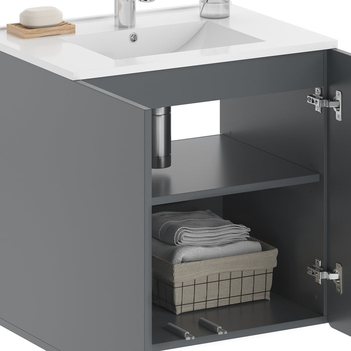 Vicco Mobiletto per lavabo Grigio