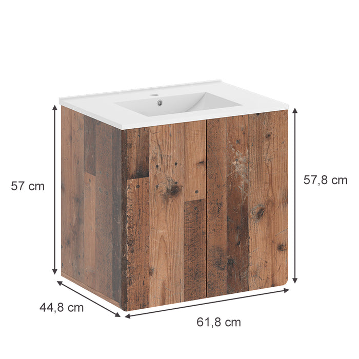 Vicco Set di mobili da bagno Oldstyle 2 pezzi