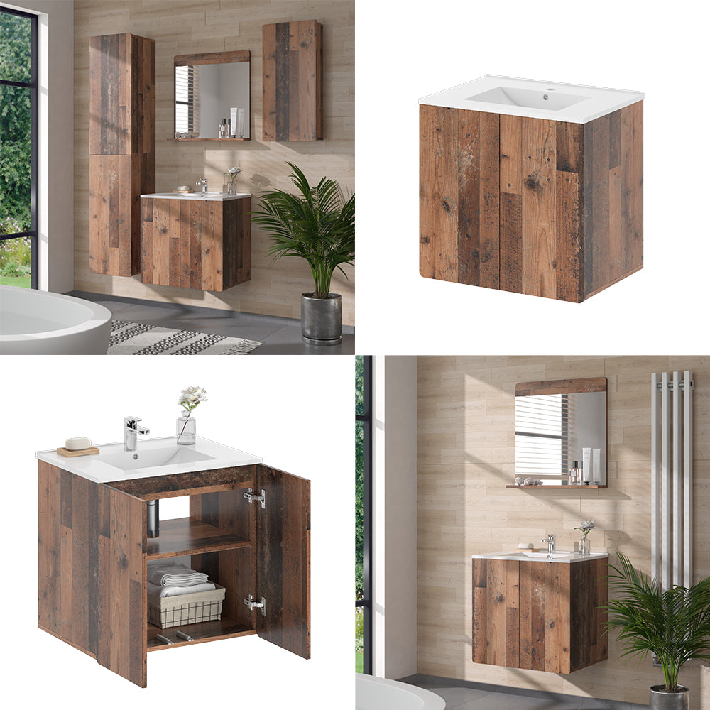 Vicco Set di mobili da bagno Oldstyle 2 pezzi