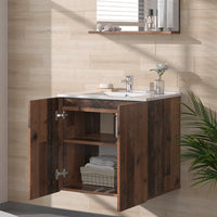 Vicco Set di mobili da bagno Oldstyle 3 parti con specchio