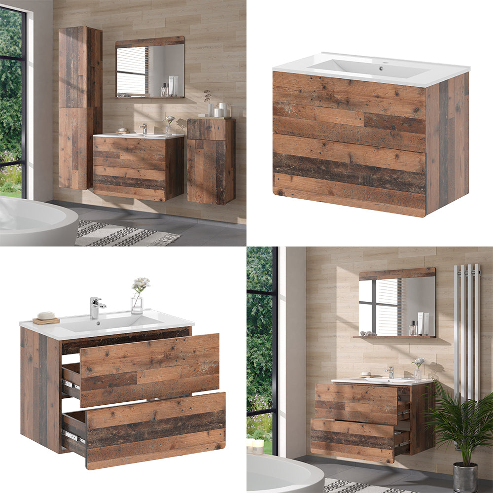 Vicco Set di mobili da bagno Oldstyle 2 pezzi