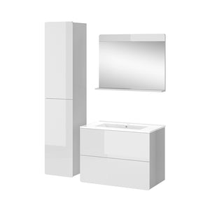 Vicco Set di mobili da bagno Bianco 4 pezzi con colonna