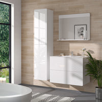 Vicco Set di mobili da bagno Bianco 4 pezzi con colonna