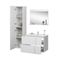 Vicco Set di mobili da bagno Bianco 4 pezzi con colonna