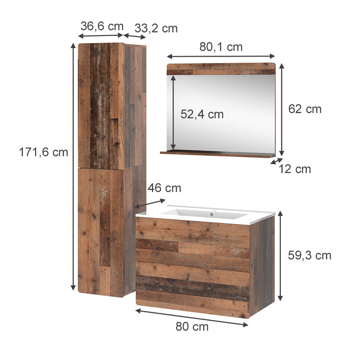 Vicco  Oldstyle 4 parti con colonna