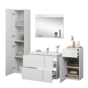 Vicco Set di mobili da bagno Bianco 5 parti