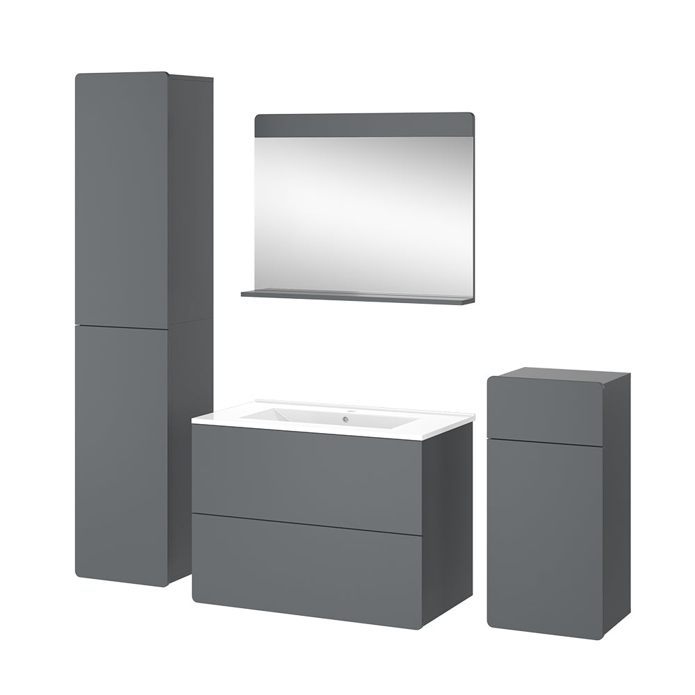 Vicco Mobiletto Grigio 5 parti