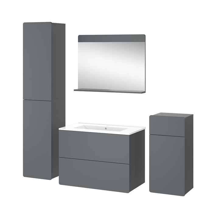 Vicco Mobiletto Grigio 5 parti