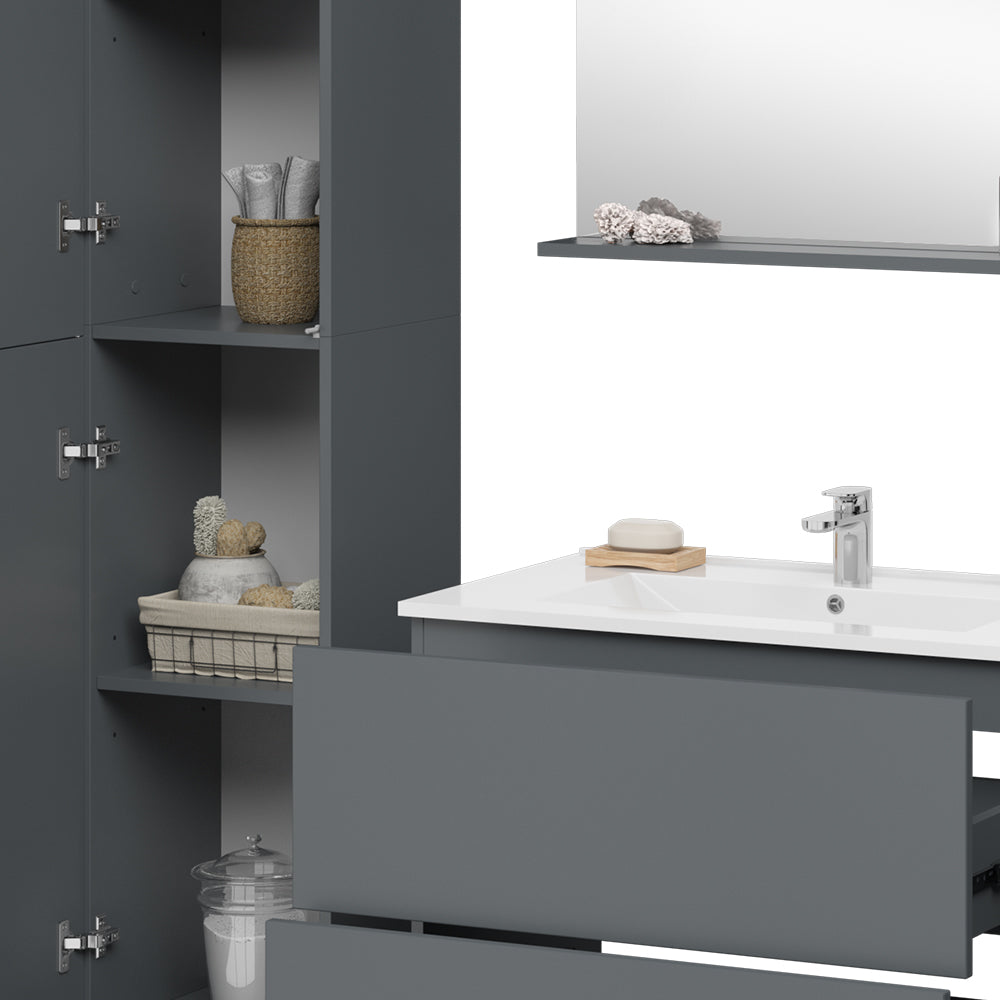 Vicco Mobiletto Grigio 5 parti