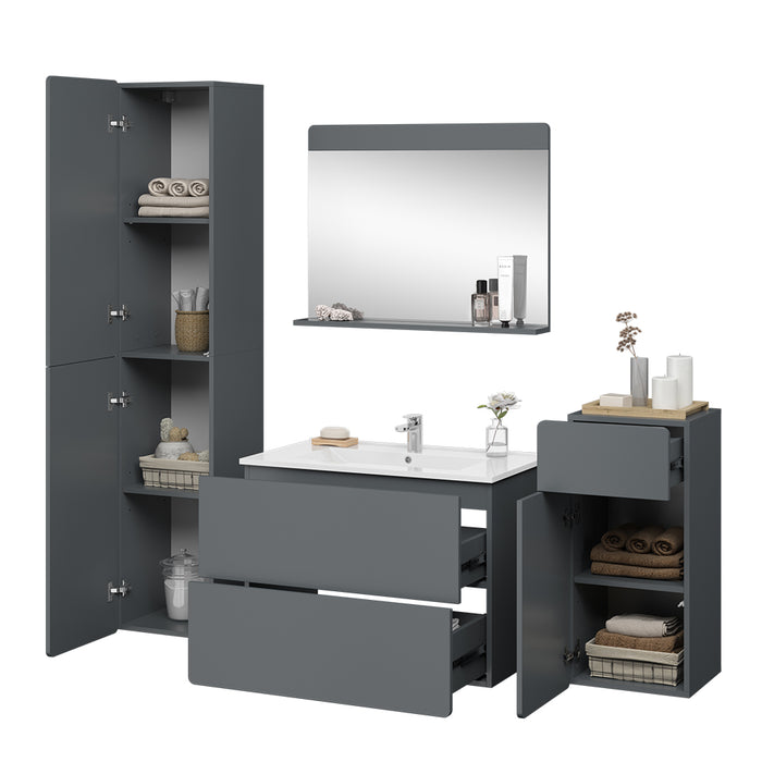 Vicco Mobiletto Grigio 5 parti