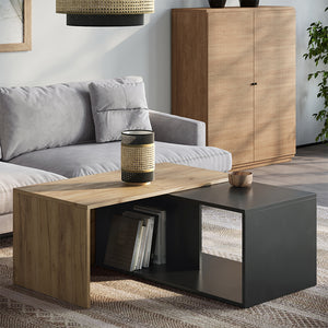 Vicco Tavolino da salotto Antracite/quercia dorata 90 x 48 cm