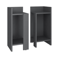 Vicco Comodino Antracite 27 x 60 cm Set di 2