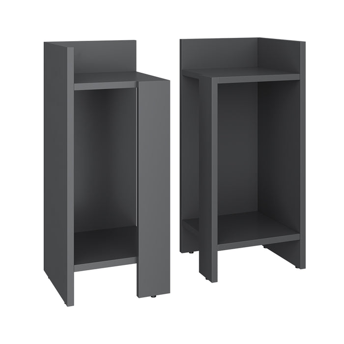 Vicco Comodino Antracite 27 x 60 cm Set di 2