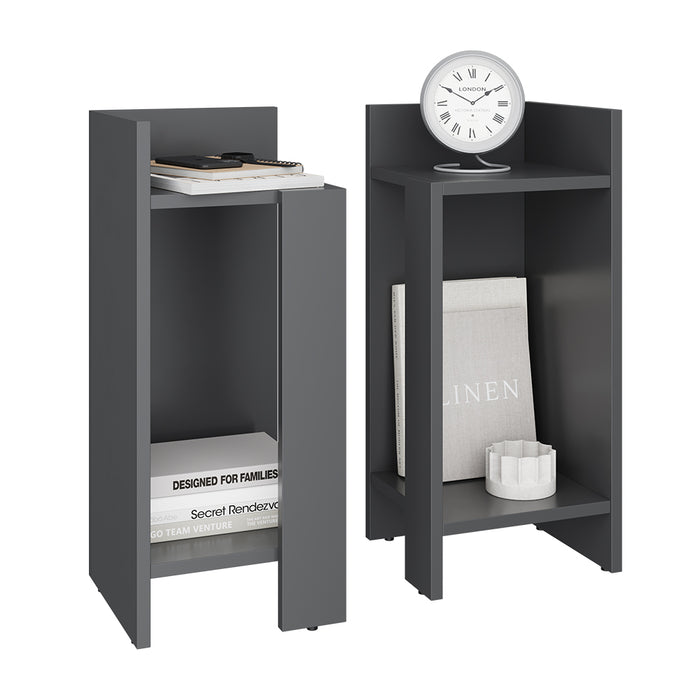 Vicco Comodino Antracite 27 x 60 cm Set di 2