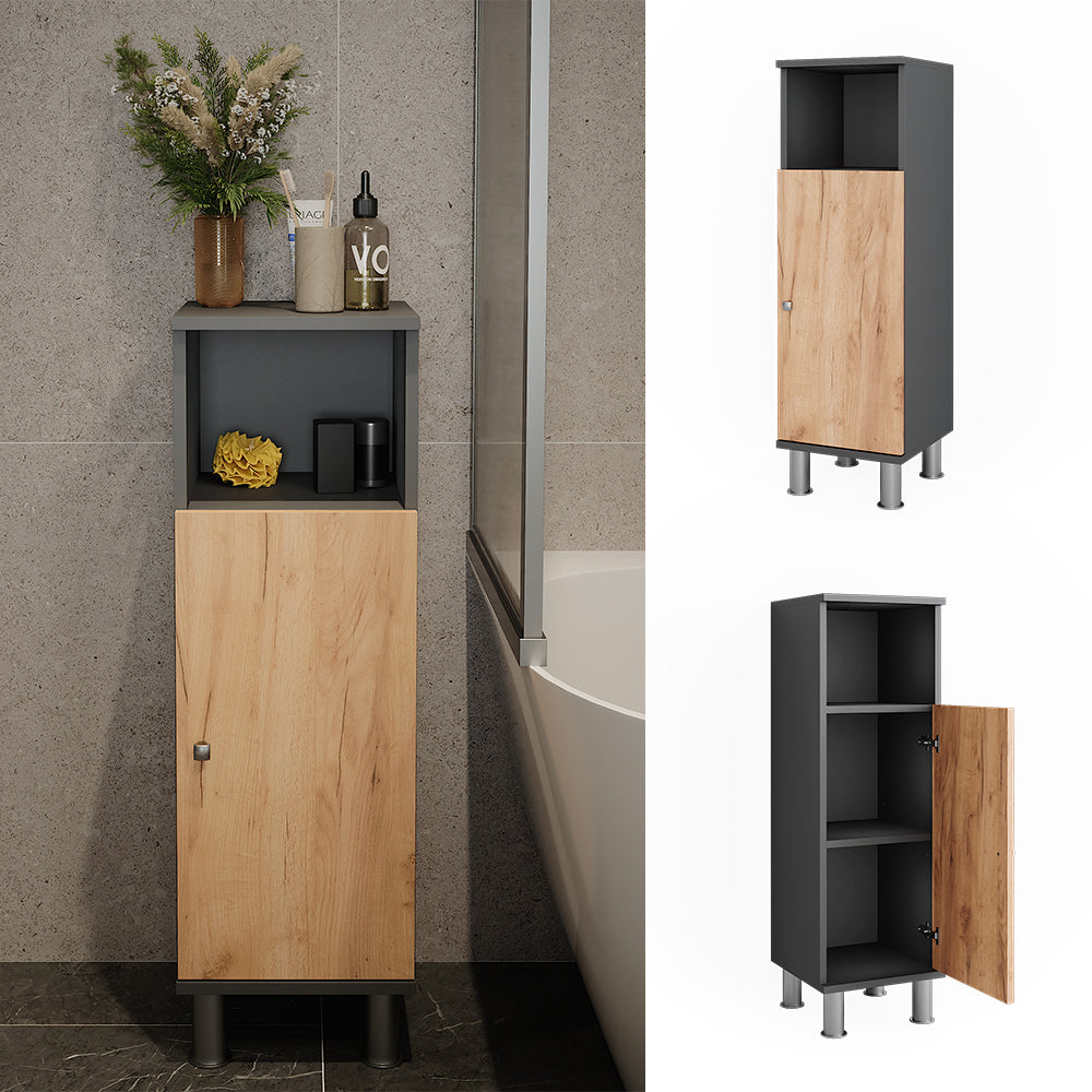 Vicco Mobile midi Antracite/quercia dorata 30 x 95 cm