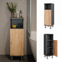 Vicco Mobile midi Antracite/quercia dorata 30 x 95 cm