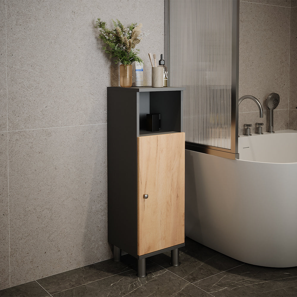 Vicco Mobile midi Antracite/quercia dorata 30 x 95 cm