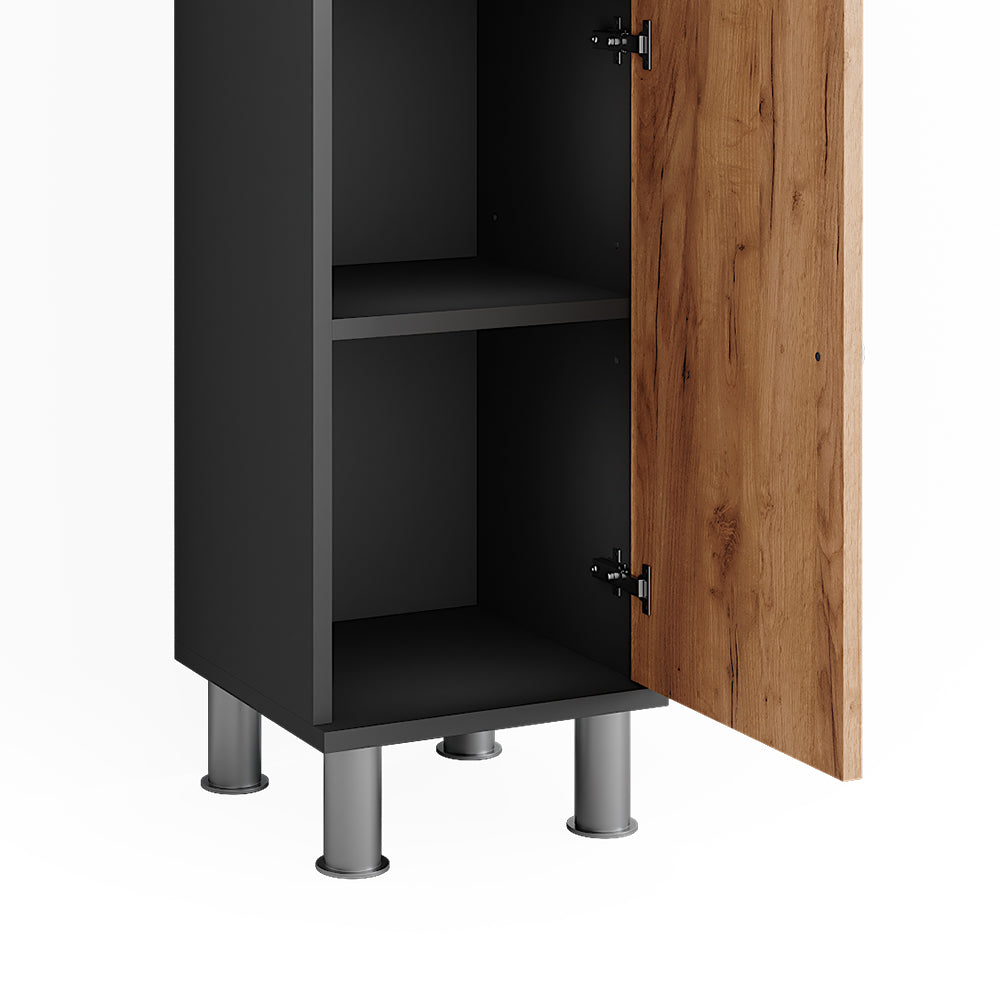 Vicco Mobile midi Antracite/quercia dorata 30 x 95 cm