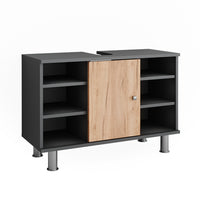 Vicco Mobiletto per lavabo Antracite/quercia dorata 80 x 54 cm