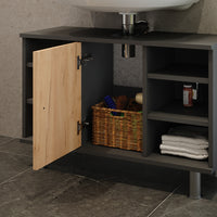 Vicco Mobiletto per lavabo Antracite/quercia dorata 80 x 54 cm